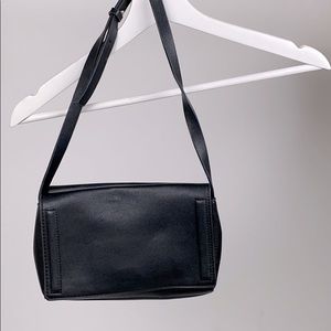 Black leather bag
